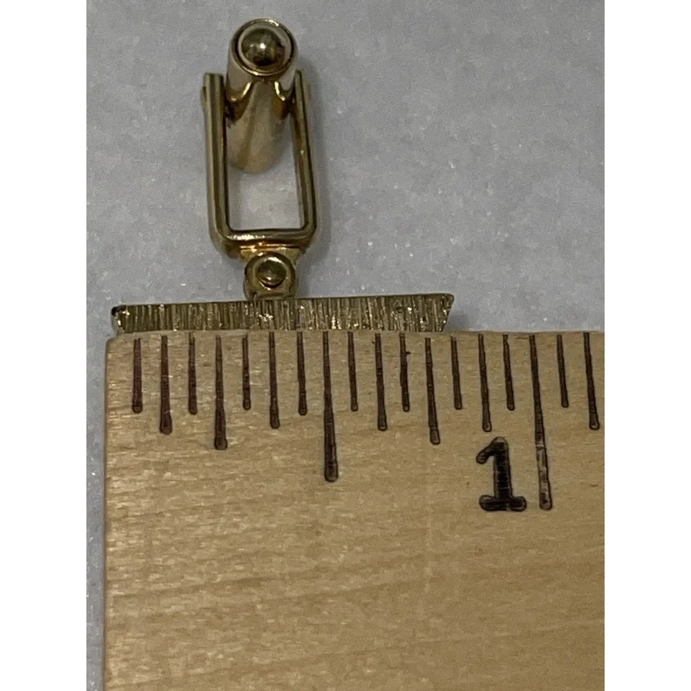 Sarah‎ Coventry ?   Rhinestone Cufflinks and Tie Clip Brushed Gold 3pc